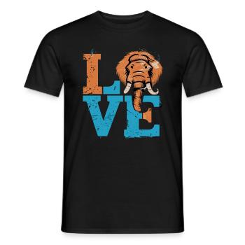 Vintage Love Mammut für einen Mammutliebhaber - Männer T-Shirt - Schwarz - Vorne - AI Model Male 178 light (178cm)