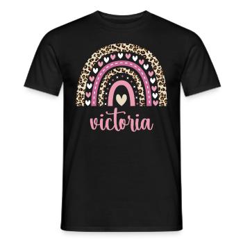 Victoria Regenbogen Name Geburtstag Victoria - Männer T-Shirt - Schwarz - Vorne - AI Model Male 178 light (178cm)