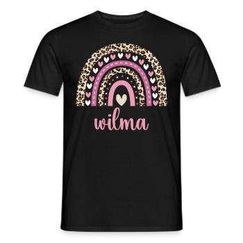 Wilma Regenbogen Name Geburtstag Wilma - Männer T-Shirt - Schwarz - Vorne - AI Model Male 178 light (178cm)