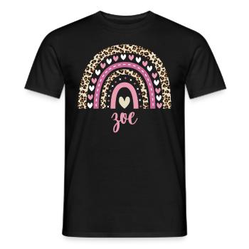 Zoe Regenbogen Name Geburtstag Zoe - Männer T-Shirt - Schwarz - Vorne - AI Model Male 178 light (178cm)