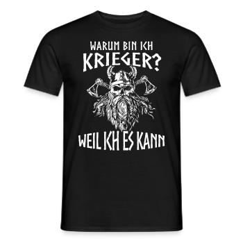 T-shirt Viking Valhalla Valhalla Dieu Odin - T-shirt homme - noir - Devant - AI Model Male 178 light (178cm)