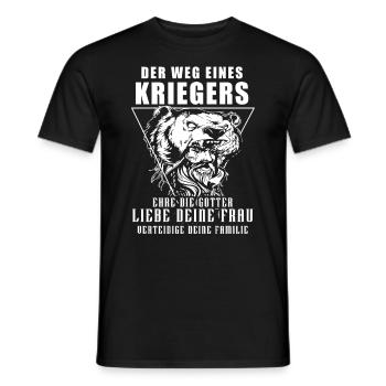Viking Tshirt Viking Valhalla Valhalla God Odin - Men's T-Shirt - black - Front - AI Model Male 178 light (178cm)