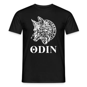 Viking Tshirt Viking Valhalla Valhalla God Odin - Men's T-Shirt - black - Front - AI Model Male 178 light (178cm)