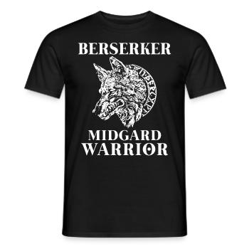 Viking Tshirt Viking Valhalla Valhalla God Odin - Men's T-Shirt - black - Front - AI Model Male 178 light (178cm)