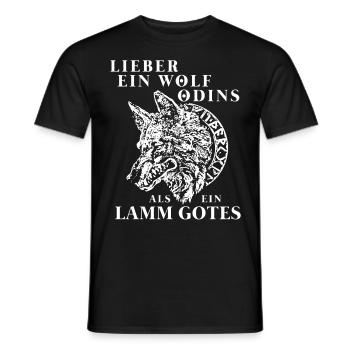 Viking Tshirt Viking Valhalla Valhalla God Odin - Men's T-Shirt - black - Front - AI Model Male 178 light (178cm)