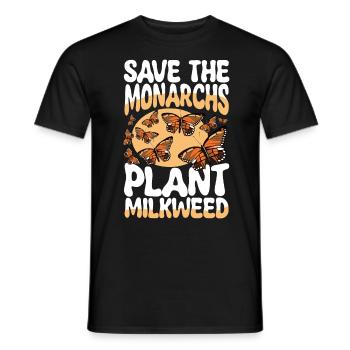 Save The Monarchs Plant Milkweed - Männer T-Shirt - Schwarz - Vorne - AI Model Male 178 light (178cm)