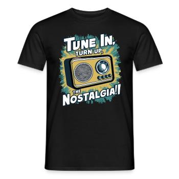 Tune In, Turn Up the Nostalgia with Vintage Radio - Männer T-Shirt - Schwarz - Vorne - AI Model Male 178 light (178cm)