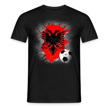 Albanien Geschenk Albania Shqiperi Fußball - Männer T-Shirt - Schwarz - Vorne - AI Model Male 178 light (178cm)