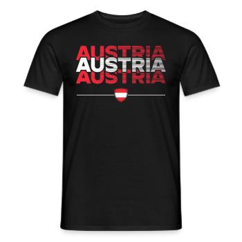Austria Österreich Wien Steiermark Tirol - Männer T-Shirt - Schwarz - Vorne - AI Model Male 178 light (178cm)