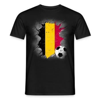 Belgien Belgique Belgie Belgium Brüssel Fußball - Männer T-Shirt - Schwarz - Vorne - AI Model Male 178 light (178cm)