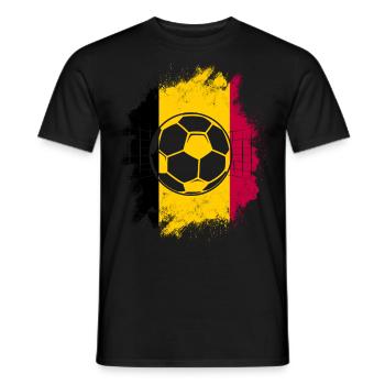 Belgien Belgique Belgie Belgium Brüssel Fußball - Männer T-Shirt - Schwarz - Vorne - AI Model Male 178 light (178cm)