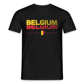 Belgien Belgique Belgie Belgium Brüssel Fußball - Männer T-Shirt - Schwarz - Vorne - AI Model Male 178 light (178cm)