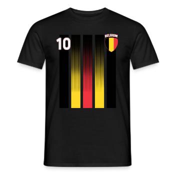 Belgien Belgique Belgie Belgium Brüssel Fußball - Männer T-Shirt - Schwarz - Vorne - AI Model Male 178 light (178cm)