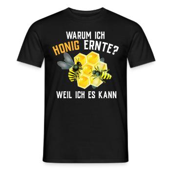 Beekeeper Tshirt Honey Bee Beekeeping Beekeeper - Men's T-Shirt - black - Front - AI Model Male 178 light (178cm)