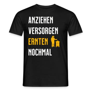 Beekeeper Tshirt Honey Bee Beekeeping Beekeeper - Men's T-Shirt - black - Front - AI Model Male 178 light (178cm)
