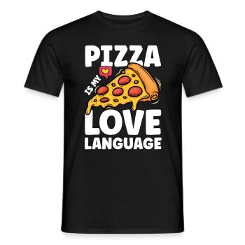 Pizza Is My Love Language - Männer T-Shirt - Schwarz - Vorne - AI Model Male 178 light (178cm)