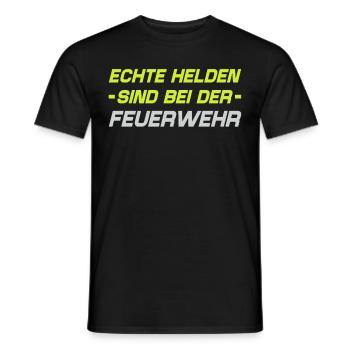 Firefighter Tshirt Firefighter Firefighter 112 - Men's T-Shirt - black - Front - AI Model Male 178 light (178cm)
