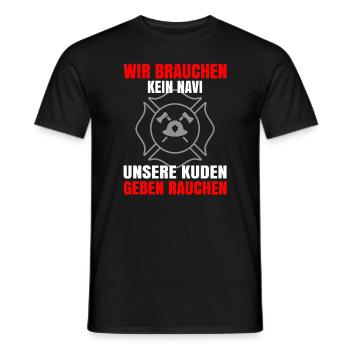 Firefighter Tshirt Firefighter Firefighter 112 - Men's T-Shirt - black - Front - AI Model Male 178 light (178cm)