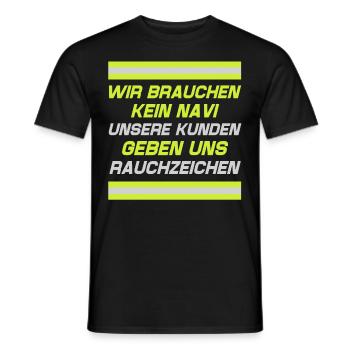 Firefighter Tshirt Firefighter Firefighter 112 - Men's T-Shirt - black - Front - AI Model Male 178 light (178cm)