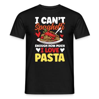 I Can't Spaghetti Enough How Much I Love Pasta - Männer T-Shirt - Schwarz - Vorne - AI Model Male 178 light (178cm)