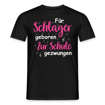 Schlager Tshirt Femme Schlager Party Costume Party - T-shirt homme - noir - Devant - AI Model Male 178 light (178cm)