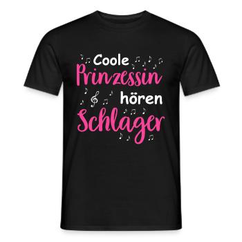 Schlager Tshirt Women's Schlager Party Costume Party - Men's T-Shirt - black - Front - AI Model Male 178 light (178cm)