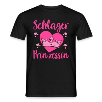 T-shirt Schlager Femme Schlager Party Costume Party - T-shirt homme - noir - Devant - AI Model Male 178 light (178cm)