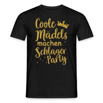 T-shirt Schlager Femme Schlager Party Costume Party - T-shirt homme - noir - Devant - AI Model Male 178 light (178cm)