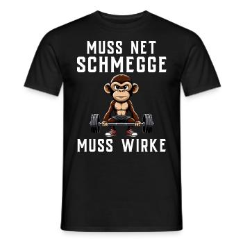 Gym Tshirt Lustig Fitness Workout Fitnessstudio - Männer T-Shirt - Schwarz - Vorne - AI Model Male 178 light (178cm)