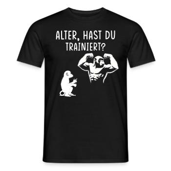 Gym Tshirt Lustig Fitness Workout Fitnessstudio - Männer T-Shirt - Schwarz - Vorne - AI Model Male 178 light (178cm)