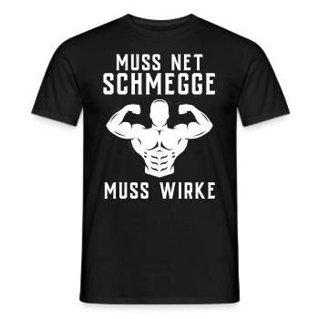 Gym Tshirt Lustig Fitness Workout Fitnessstudio - Männer T-Shirt - Schwarz - Vorne - AI Model Male 178 light (178cm)
