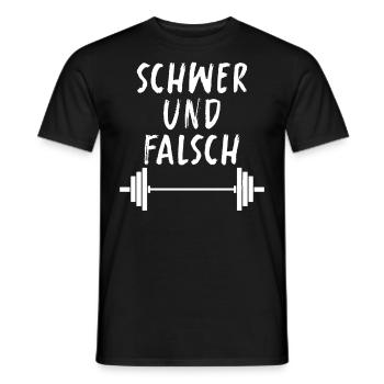 Gym Tshirt Lustig Fitness Workout Fitnessstudio - Männer T-Shirt - Schwarz - Vorne - AI Model Male 178 light (178cm)
