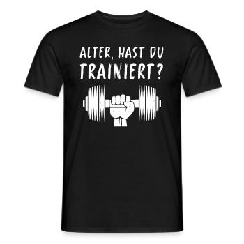 T-shirt de gymnastique drôle de remise en forme Gym d’entraînement - T-shirt homme - noir - Devant - AI Model Male 178 light (178cm)