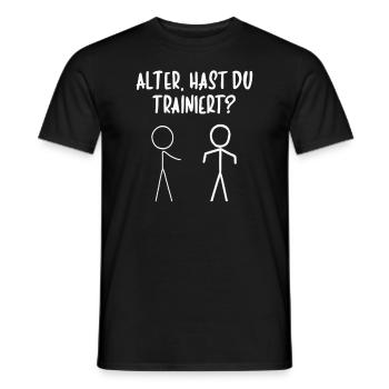 Gym Tshirt Lustig Fitness Workout Fitnessstudio - Männer T-Shirt - Schwarz - Vorne - AI Model Male 178 light (178cm)