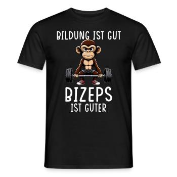 Gym Tshirt Lustig Fitness Workout Fitnessstudio - Männer T-Shirt - Schwarz - Vorne - AI Model Male 178 light (178cm)