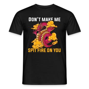 T-shirt Dragon Conte de fées Dragon Kanji japonais - T-shirt homme - noir - Devant - AI Model Male 178 light (178cm)