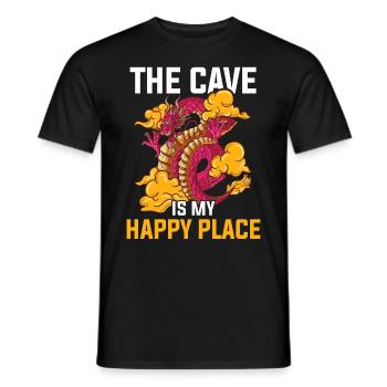 T-shirt Dragon Conte de fées Dragon Kanji japonais - T-shirt homme - noir - Devant - AI Model Male 178 light (178cm)
