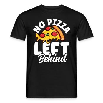 No Pizza Left Behind - Männer T-Shirt - Schwarz - Vorne - AI Model Male 178 light (178cm)