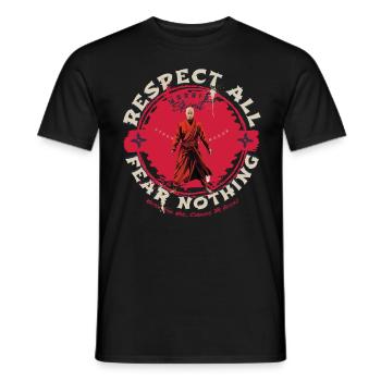 Mysteriöser Ninja-Krieger Respect All für einen - Männer T-Shirt - Schwarz - Vorne - AI Model Male 178 light (178cm)