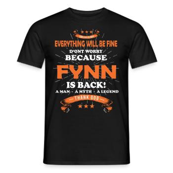 Tout ira bien Fynn est de retour - T-shirt homme - noir - Devant - AI Model Male 178 light (178cm)