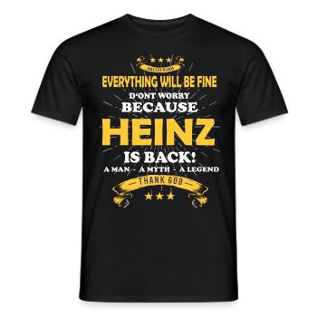Tout ira bien Heinz est de retour - T-shirt homme - noir - Devant - AI Model Male 178 light (178cm)
