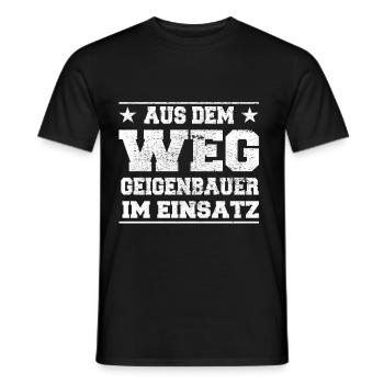 Aus dem Weg Geigenbauer im Einsatz Design - Männer T-Shirt - Schwarz - Vorne - AI Model Male 178 light (178cm)