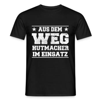 Out of the Way Mad Hatter in Action Design - Men's T-Shirt - black - Front - AI Model Male 178 light (178cm)