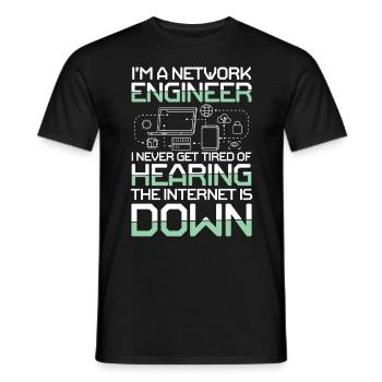 I'm A Network Engineer - Männer T-Shirt - Schwarz - Vorne - AI Model Male 178 light (178cm)
