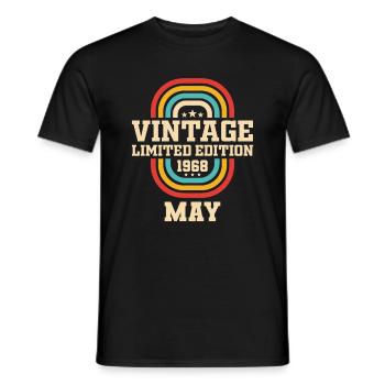 56ème anniversaire mai millésime 1968 idée cadeau - T-shirt homme - noir - Devant - AI Model Male 178 light (178cm)