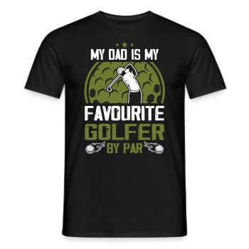 Mein Vater ist mein Lieblingsgolfer nach Par - Männer T-Shirt - Schwarz - Vorne - AI Model Male 178 light (178cm)