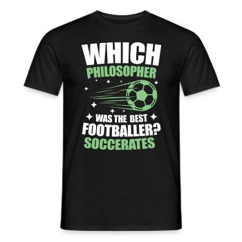 Philosopher Was The Best Footballer Soccerates - Männer T-Shirt - Schwarz - Vorne - AI Model Male 178 light (178cm)