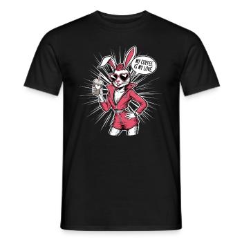 My Coffee Is My Love für eine Kaffeeliebhaberin - Männer T-Shirt - Schwarz - Vorne - AI Model Male 178 light (178cm)