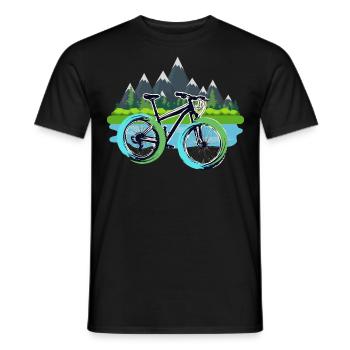 T-shirt VTT - Mugs d’extérieur Sacs Vélo - T-shirt homme - noir - Devant - AI Model Male 178 light (178cm)