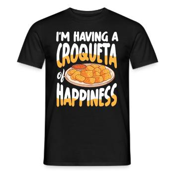 I'm Having A Croqueta of Happiness - Männer T-Shirt - Schwarz - Vorne - AI Model Male 178 light (178cm)